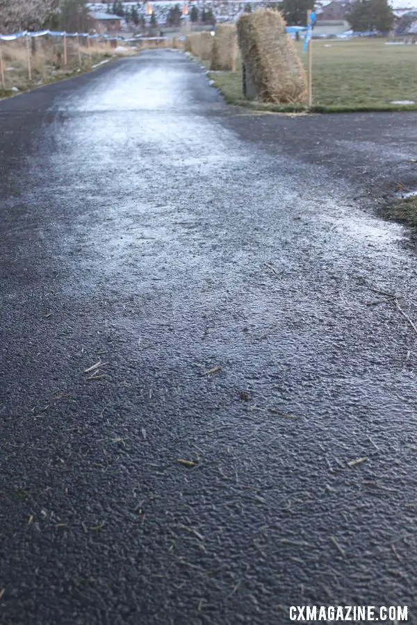 Wet pavement will hopefully stay unfrozen. © Cyclocross Magazine