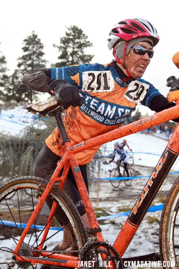 Meille Blomberg pushes through the slop. © Janet Hill