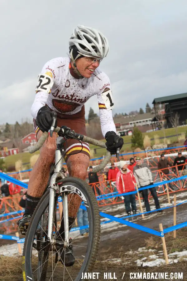 Karen Hogan was dominant in her 45+ win. Cyclocross Nationals Day 2 © Janet Hill