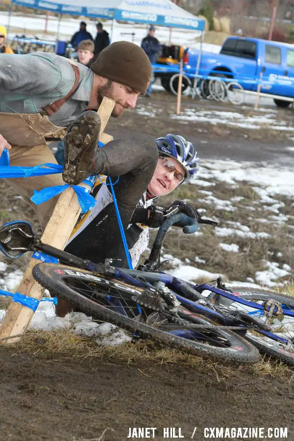 The course was challenging with a mix of snow and mud. Cyclocross Nationals Day 2 © Janet Hill