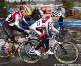 Dan Norton battling to pass Bob Guglielmelli early in the race ©Tim Westmore