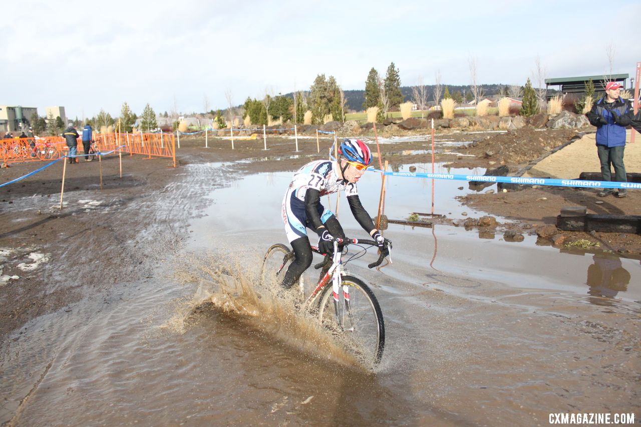 A rider gets his mud on. © Cyclocross Magazine