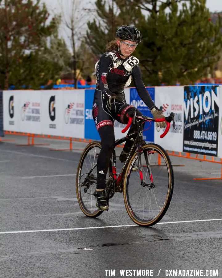 Emma White takes her first cyclocross title but has won a road title before. © Tim Westmore