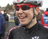 Devon Haskell is all smiles after winning her second national championship. © Cyclocross Magazine