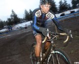 Wes Schempf plows through the mud on his way to the podium. © Cyclocross Magazine