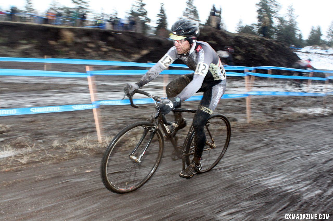 Traction and unobscured vision were rare commodities in the mud. © Cyclocross Magazine