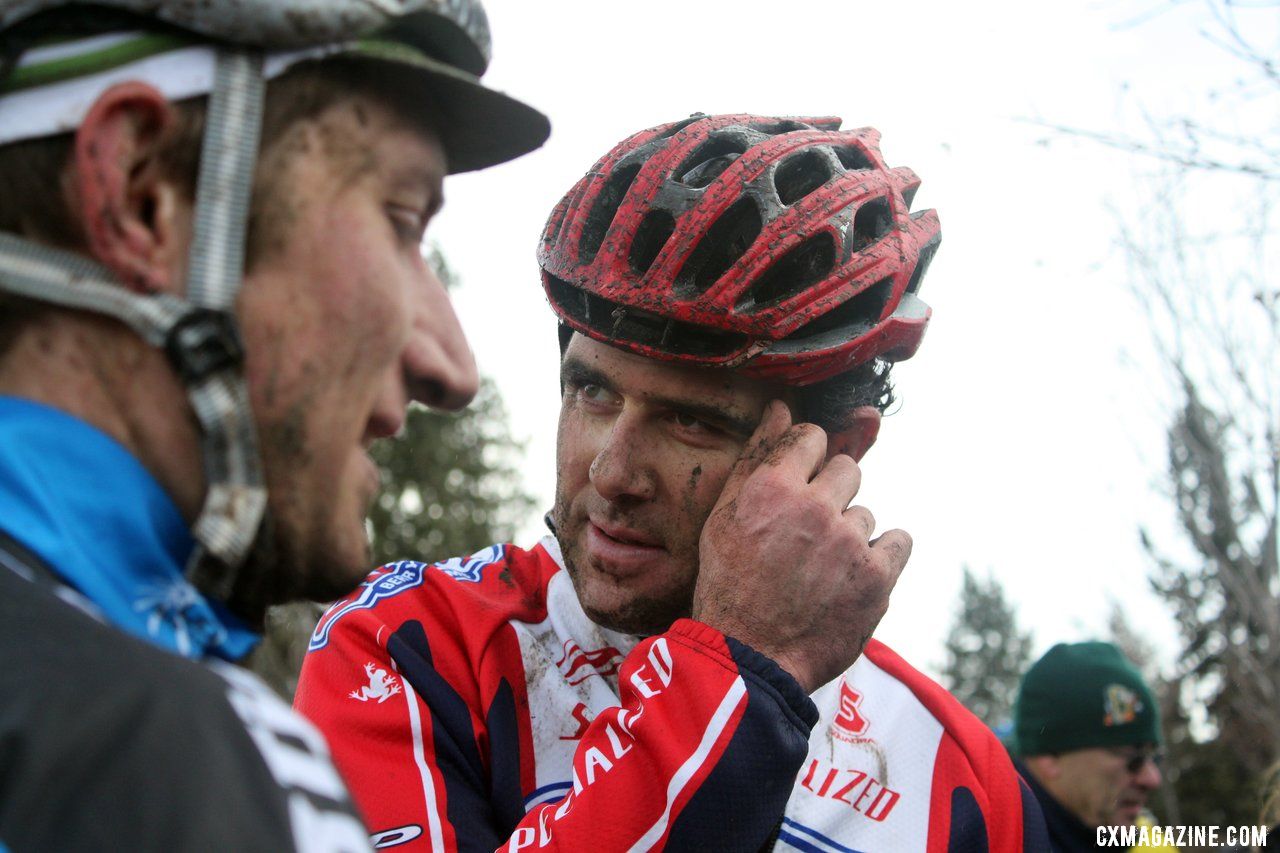 Robinson waiting for the podium after the race. © Cyclocross Magazine
