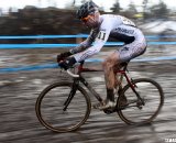 Grant Berry works to stay upright in the slop. © Cyclocross Magazine