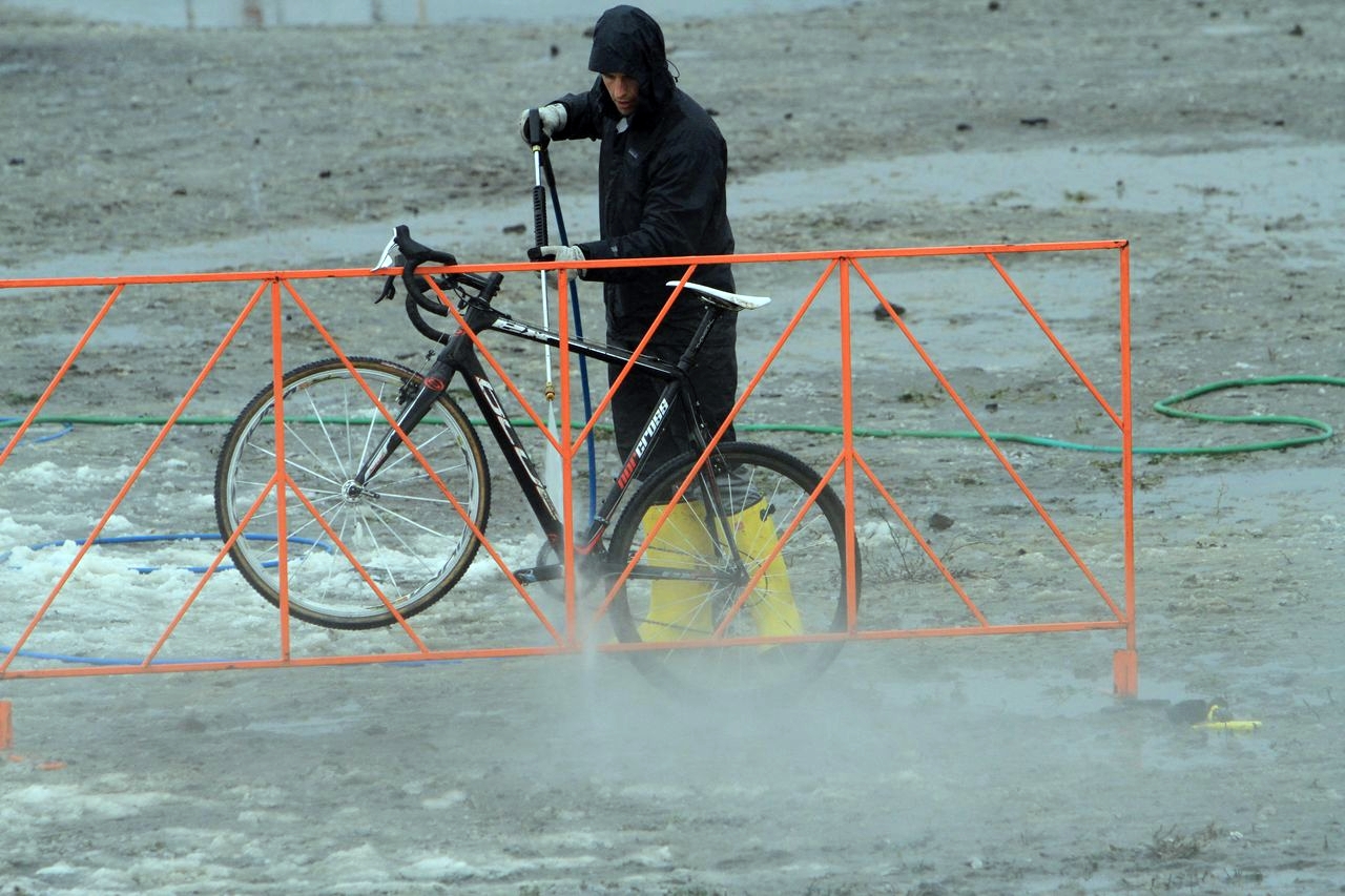 The bike washes were hardly used despite the thick mud.  © Janet Hill 