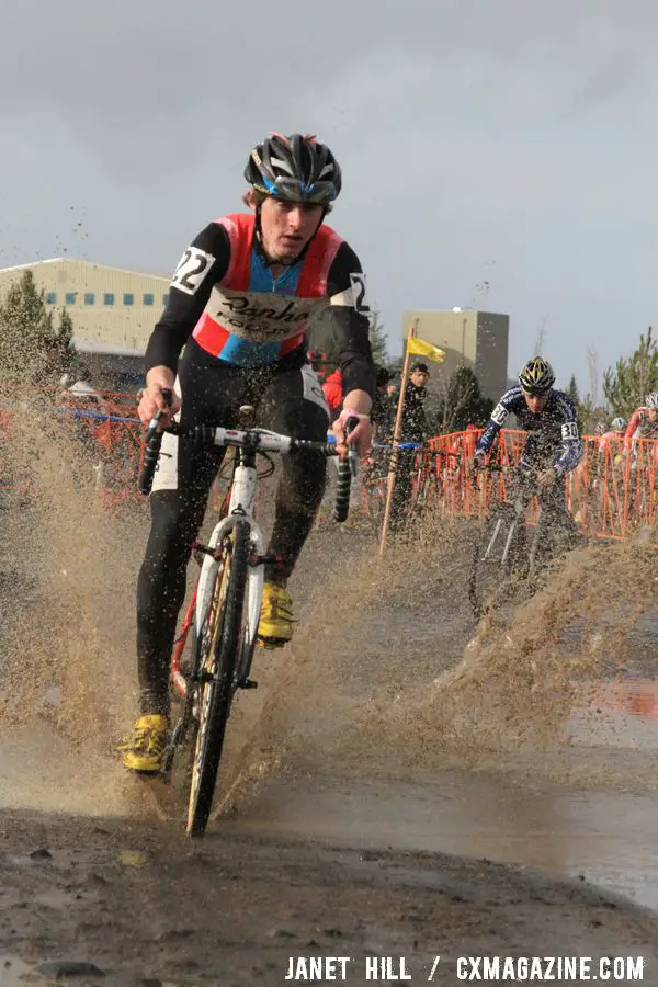 McDonald leads Keough through the puddle. © Janet Hill