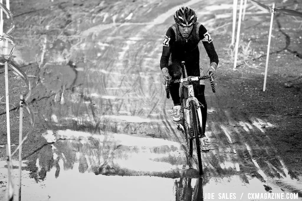 Zach McDonald with a big lead. U23 Race, 2010 Cyclocross National Championships © Joe Sales