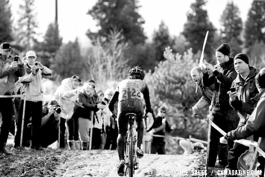 Zach McDonald with a big lead. U23 Race, 2010 Cyclocross National Championships © Joe Sales