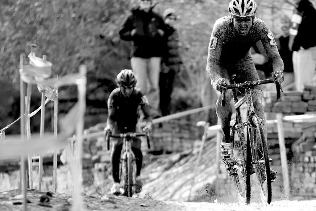 Summerhill starts to open the final gap. U23 Race, 2010 Cyclocross National Championships © Joe Sales