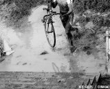 The puddle at the stairs was so deep it covered the bottom stair. U23 Race, 2010 Cyclocross National Championships © Joe Sales