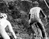 Both racers could ride the short run-up. U23 Race, 2010 Cyclocross National Championships © Joe Sales