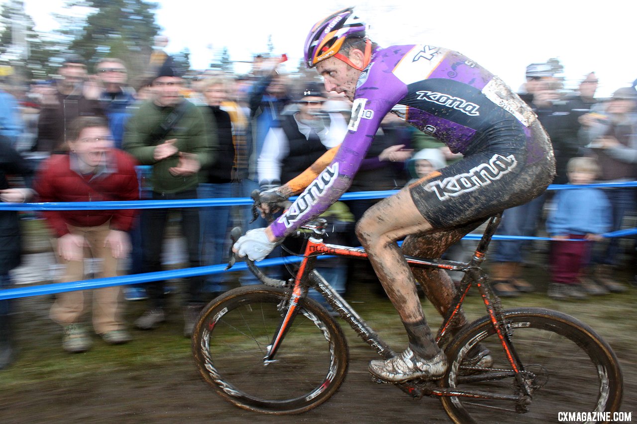 Fans cheered loudest for the local boy Trebon. 2010 USA Cycling Cyclocross National Championships. © Cyclocross Magazine