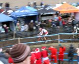 Wells leading Powers before their crash. 2010 USA Cycling Cyclocross National Championships. © Cyclocross Magazine