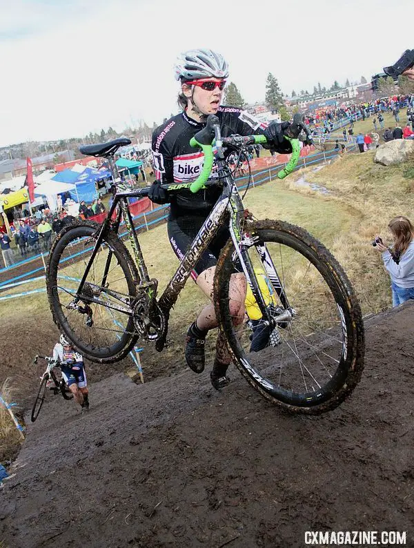Devon Haskell raced her second race of the weekend and finished 29th. 2010 Cyclocross National Championships, Women's Race. © Cyclocross Magazine