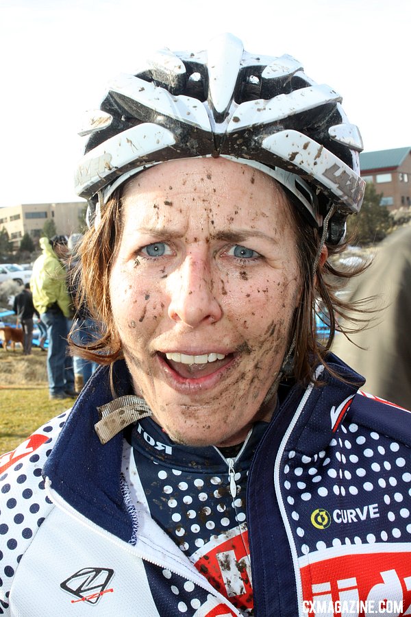Kathy Sherwin made up for her missed Masters race with a big fourth place. 2010 Cyclocross National Championships, Women\'s Race. © Cyclocross Magazine