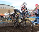 Sue Butler leads Sherwin in their 3-way race among teammates for fourth. 2010 Cyclocross National Championships, Women's Race. © Cyclocross Magazine