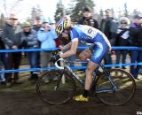 Gould races to the cheers of the crowd. 2010 Cyclocross National Championships, Women&#039;s Race. © Cyclocross Magazine