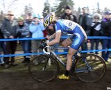 Gould races to the cheers of the crowd. 2010 Cyclocross National Championships, Women&#039;s Race. © Cyclocross Magazine