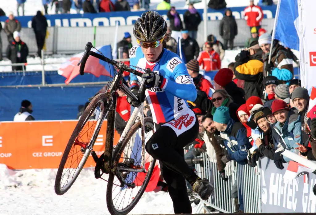 Eventual winner Tomas Paprstka clears a set of barriers. ? Bart Hazen