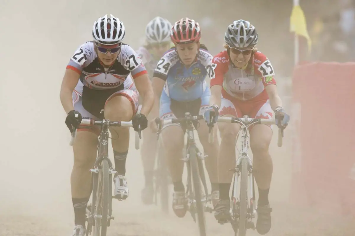 Nicole Borem (DRT), Kimberly Flynn (Grace Law) and Robin Williams (Mercy Specialized) during the Women\'s Elite race © Greg Sailor – VeloArts