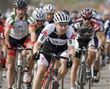 Reactions varied as Eirik Schultz (Specialized-River City) led into the first approach to turn one of the Master's 35+ race © Greg Sailor – VeloArts