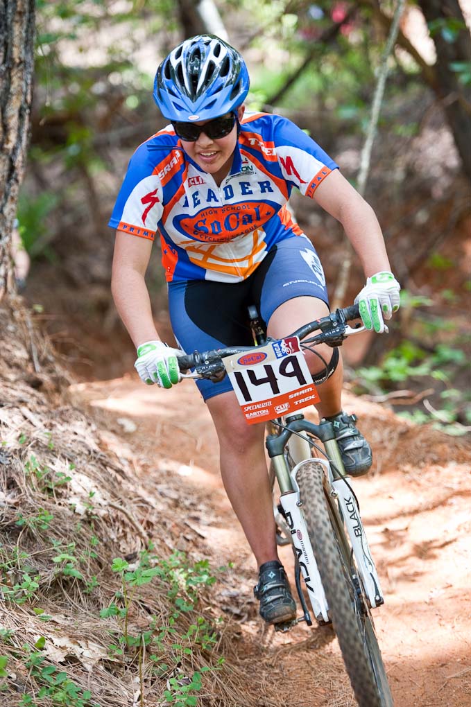 SoCal JV Girl\'s series leader Maddy Horan in action during the NICA California State Championships at Loma Rica Ranch in Grass Valley, California on May 16, 2010. © Robert Lowe. 