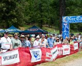 The finish line crowd during the NICA California State Championships at Loma Rica Ranch in Grass Valley, California on May 16, 2010. © Robert Lowe. 