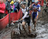 Niels Albert leads the way through the mud © Bart Hazen