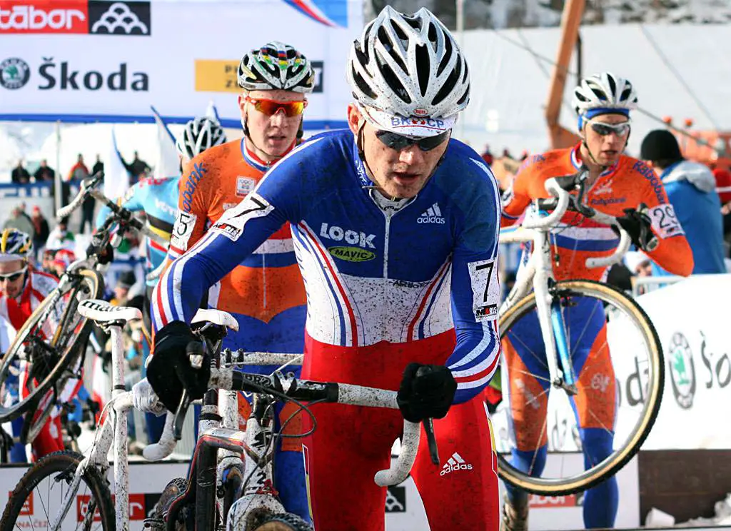 Former junior World Champ Arnaud Jouffroy had a strong race to finish third in his second year as a U23. 2010 U23 Cyclocross World Championships. ? Bart Hazen