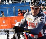 Dave Hackworthy at the barriers.  2010 U23 Cyclocross World Championships. ? Bart Hazen