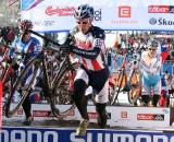 Jeremy Powers floats through the barriers in Tabor. ? Bart Hazen