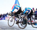 Stybar and Bina hit the font to attempt Czech domination. ? Joe Sales