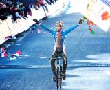 Home town favorite Zdenek Stybar cruises to victory in the 2010 Cyclocross World Championships in Tabor, Czech Republic.  ? Joe Sales