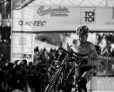 Klaas Vantornout navigates the barriers on his way to a silver medal at the 2010 Cyclocross World Championships in Tabor, Czech Republic.  ? Joe Sales