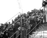 The bleacher steps offered a great vantage point for a few more spectators at the 2010 Cyclocross World Championships in Tabor, Czech Republic.  ? Joe Sales