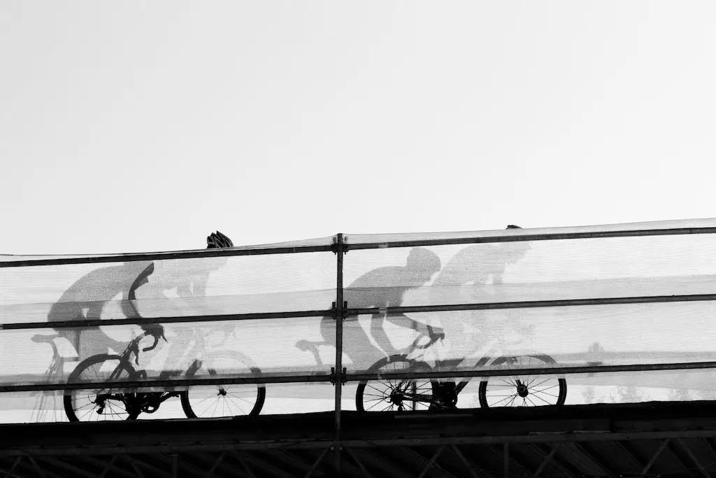 Riders manage the overpass during the 2010 Cyclocross World Championships in Tabor, Czech Republic.  ? Joe Sales