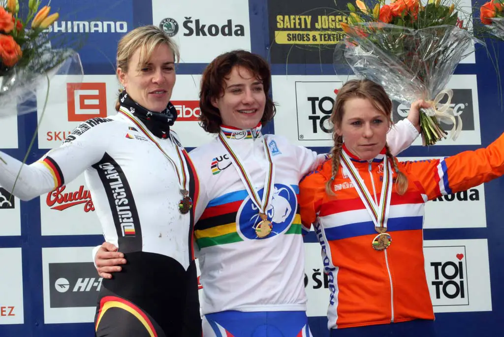 Kupfernagel (l), Vos and Van Den Brand share the podium in Tabor. ? Bart Hazen