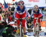 Caroline Mani (l) and Ferrand-Prevot work to regain momentum after the barriers. ? Bart Hazen