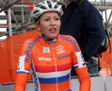 Sophie De Boer tries to catch her breath after the race. ? Bart Hazen