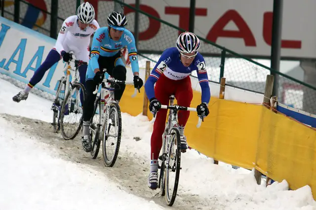 Mathieu Boulo leads Wietse Bosmans and Vincent Baestaens © Bart Hazen