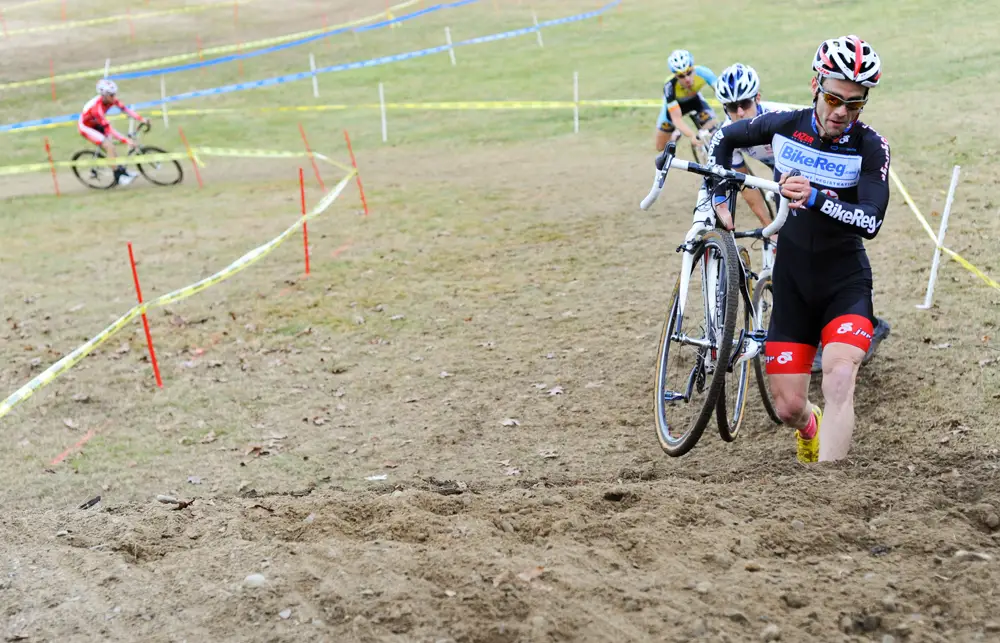 Lindine ahead of Durrin and Townsend at the horse jump. ©Natalia Boltukhova | Pedal Power Photography | 2011