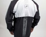 The Castelli Protezione rain jacket offers a long tail, vented back and great styling! ©Greg Hudson, Corsa Concepts The Castelli Protezione rain jacket offers a long tail, vented back and great styling! ©Greg Hudson, Corsa Concepts