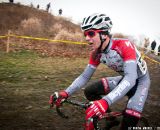 Zachary Bender (Specialized - Rising STARS p/b Bicycling) descends through the mud; he finished fifth. ©Liz Farina Markel