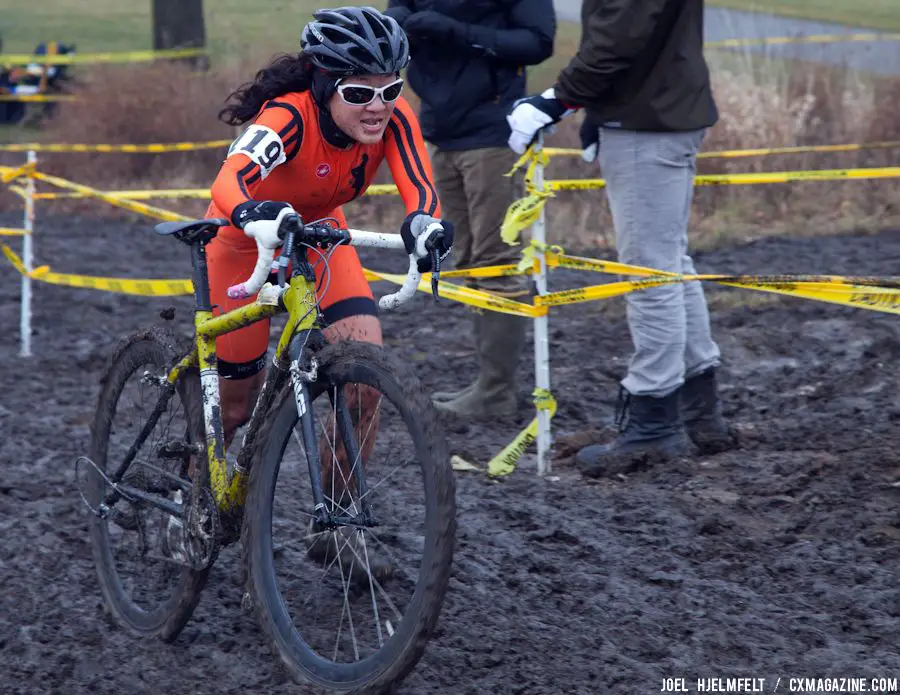 Elizabeth So climbs the frontside of Mini Mt. Krumpet