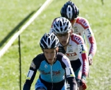 It's 1-2-3 in a row as UCI Junior's race riders Andrew Dillman, #1 (Bob's Red Mill), Curtis White, #2 and Godby Zane, #3 (both Clff Bar Junior Development Team) cruise the turf. © Greg Sailor - VeloArts.com