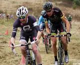 Aaron Tuckerman leads Ryan Trebon early in the men's race. ©Pat Malach